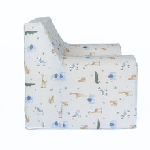 Încarcă imaginea în vizualizatorul Galerie, Fotoliu pentru Copii, Bej cu Animale, TWINDECO Beige/Animals
