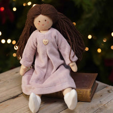 Încarcă imaginea în vizualizatorul Galerie, Twinkle Doll TWINDECO Dusty Pink Velvet, papusa textila, 35 cm