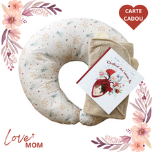 Încarcă imaginea în vizualizatorul Galerie, Set Cadou pentru Gravide LOVE MOM TWINDECO perna alaptare Dill + prosop BebeHug BONUS CARTE CADOU