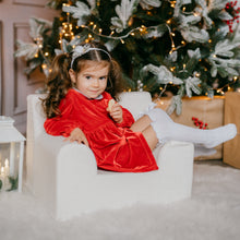 Încarcă imaginea în vizualizatorul Galerie, Fotoliu pentru Copii Alb, Catifea, TWINDECO White Velvet