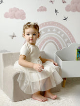 Încarcă imaginea în vizualizatorul Galerie, Fotoliu pentru Copii Bej, Catifea, TWINDECO Beige Velvet