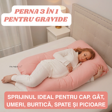 Încarcă imaginea în vizualizatorul Galerie, Pernă pentru Gravide 3 în 1 TWINDECO Maxim, 100% BUMBAC ORGANIC