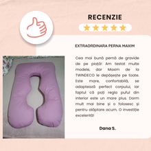 Încarcă imaginea în vizualizatorul Galerie, Pernă pentru Gravide 3 în 1 TWINDECO Maxim, 100% BUMBAC ORGANIC