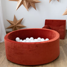 Încarcă imaginea în vizualizatorul Galerie, Piscină cu bile, Catifea Cărămiziu, 200 de bile, TWINDECO Rusty