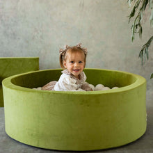 Încarcă imaginea în vizualizatorul Galerie, Piscină cu bile, Catifea Verde Olive, 200 de bile, TWINDECO Olive Velvet