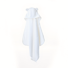 Încarcă imaginea în vizualizatorul Galerie, Prosop de baie pentru copii, cu glugă și urechi, alb, 100 x 100 cm, TWINDECO White Teddy