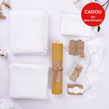 Încarcă imaginea în vizualizatorul Galerie, Set Trusou Botez fetiță/băiat, Muselină Albă cu dantelă TWINDECO Pure White Cotton Flower