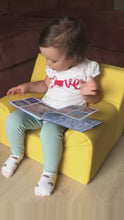 Încarcă și redă videoclipul în vizualizatorul Galerie, Fotoliu pentru Copii Galben, Bumbac, TWINDECO Yellow Kids Armchair