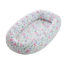 Încarcă imaginea în vizualizatorul Galerie, Baby Nest cu Maci Roz/Alb, bumbac organic, TWINDECO Poppy Field