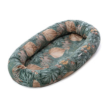 Încarcă imaginea în vizualizatorul Galerie, Baby Nest Jungle Verde, bumbac organic, TWINDECO Jungle