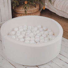 Încarcă imaginea în vizualizatorul Galerie, Piscină cu bile, Catifea Albă, 200 de bile, White Christmas, Velvet, TWINDECO