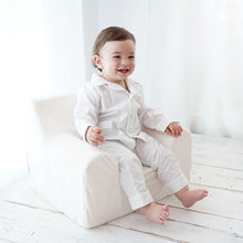 Încarcă imaginea în vizualizatorul Galerie, Fotoliu pentru Copii Alb Catifea