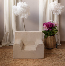 Încarcă imaginea în vizualizatorul Galerie, Fotoliu pentru Copii Bej, Catifea, TWINDECO Beige Velvet