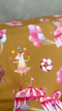 Încarcă imaginea în vizualizatorul Galerie, Fotoliu pentru copii Galben Muștar cu Roz Circ, Bumbac, TWINDECO Circus Kids Armchair
