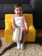 Încarcă imaginea în vizualizatorul Galerie, Fotoliu pentru Copii Galben, Bumbac, TWINDECO Yellow Kids Armchair