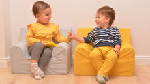 Încarcă imaginea în vizualizatorul Galerie, Fotoliu pentru Copii Galben, Bumbac, TWINDECO Yellow Kids Armchair
