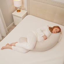Încarcă imaginea în vizualizatorul Galerie, Pernă Gravide și Alăptat 2 in 1 TWINDECO Grande Gri cu dungi
