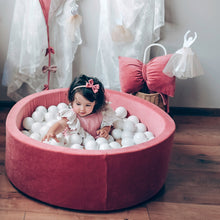 Încarcă imaginea în vizualizatorul Galerie, Piscină cu bile, Catifea Roz Antic, 200 de bile, TWINDECO Antique Pink Velvet