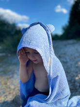 Încarcă imaginea în vizualizatorul Galerie, Prosop de baie pentru copii, cu glugă și urechi, albastru