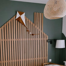 Încarcă imaginea în vizualizatorul Galerie, Zmeu din catifea galben muștar, decorațiune perete camera copilului, TWINDECO Mustard Velvet Kite