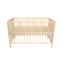Încarcă imaginea în vizualizatorul Galerie, Cearceaf Elastic Impermeabil Bej dublat 2in1, 120x60, bumbac organic cu interior captusit impermeabill
