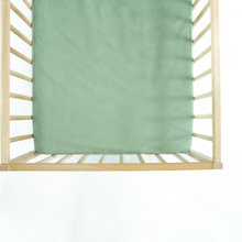 Încarcă imaginea în vizualizatorul Galerie, Cearceaf Elastic Impermeabil Menta dublat 2in1, 120x60, bumbac organic cu interior captusit impermeabill

