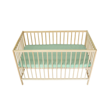 Încarcă imaginea în vizualizatorul Galerie, Cearceaf Elastic Impermeabil Menta dublat 2in1, 120x60, bumbac organic cu interior captusit impermeabill
