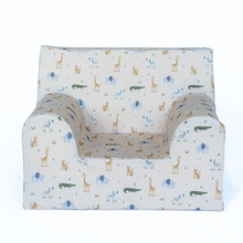 Încarcă imaginea în vizualizatorul Galerie, Fotoliu pentru Copii, Bej cu Animale, TWINDECO Beige/Animals
