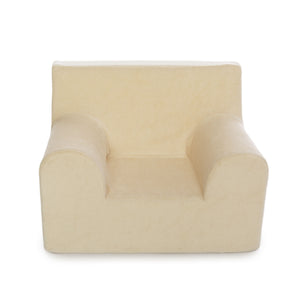 Fotoliu pentru Copii Crem, Catifea, TWINDECO Cream Velvet