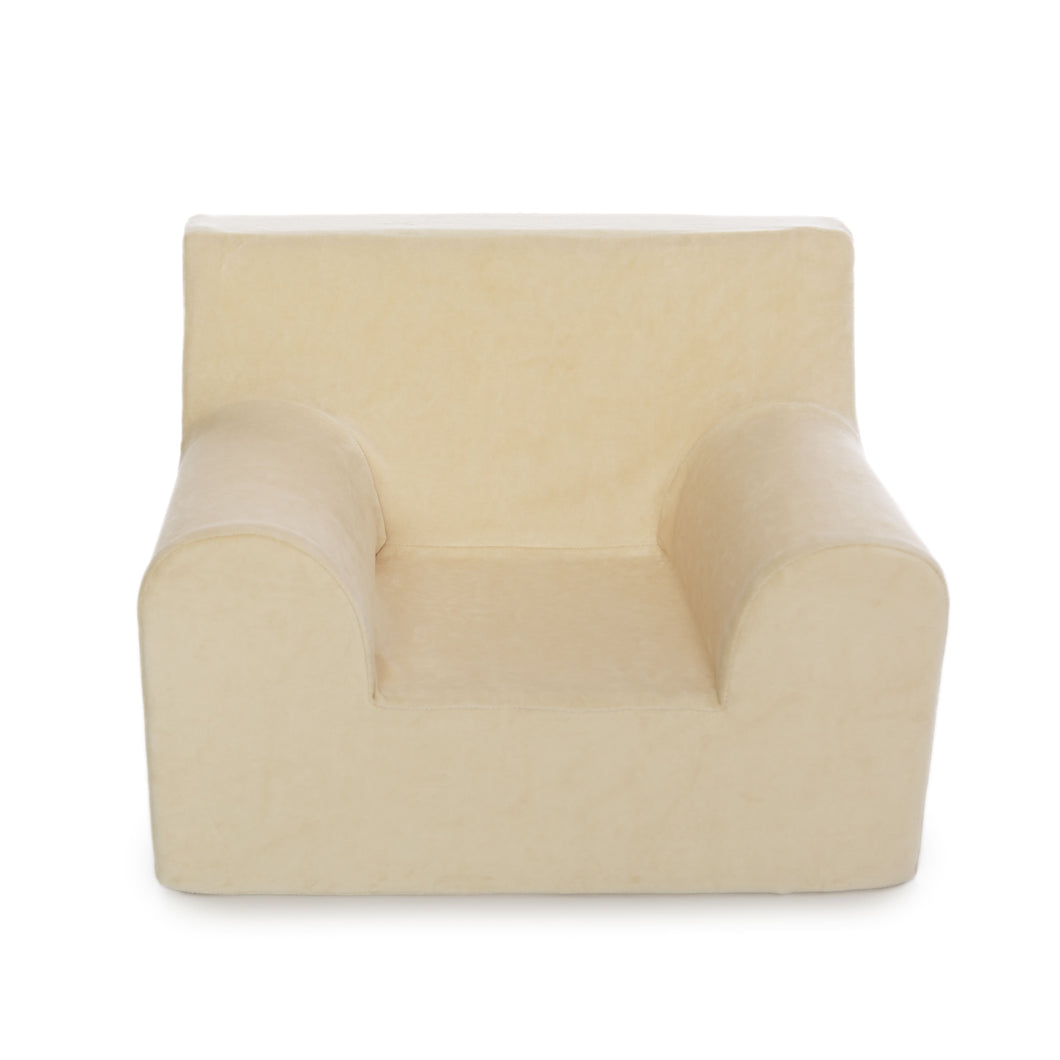 Fotoliu pentru Copii Crem, Catifea, TWINDECO Cream Velvet