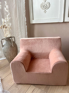 Fotoliu pentru Copii Roz Vintage, Catifea, TWINDECO Old Pink Velvet