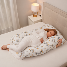 Încarcă imaginea în vizualizatorul Galerie, Pernă pentru Gravide 3 în 1 TWINDECO Maxim, 100% BUMBAC ORGANIC
