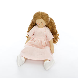 Twinkle Doll TWINDECO Muselina Roz, papusa textila, 35 cm