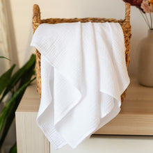 Încarcă imaginea în vizualizatorul Galerie, Păturică muselină Albă, 120x100cm, TWINDECO White Cotton Flower
