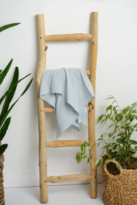 Păturică muselină Albastră, 120x100cm, TWINDECO Blue Cotton Flower