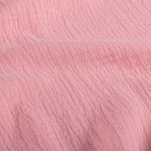 Păturică muselină cu volănașe, Roz coral, 90x95cm TWINDECO Coral Pink Cotton Flower