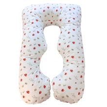 Încarcă imaginea în vizualizatorul Galerie, Pernă pentru Gravide 3 în 1 TWINDECO Maxim Roz cu imprimeu, 100% BUMBAC ORGANIC
