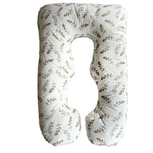 Încarcă imaginea în vizualizatorul Galerie, Pernă pentru Gravide 3 în 1 TWINDECO Maxim Frunze Maro, 100% BUMBAC ORGANIC
