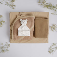 Încarcă imaginea în vizualizatorul Galerie, Set Cadou pentru Nou-nascut Pernă Plan Înclinat, prosop 100x100 cm, păturică muselină simplă, minipăturică somn
