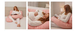 Pernă pentru Gravide 3 în 1 TWINDECO Maxim, 100% BUMBAC ORGANIC