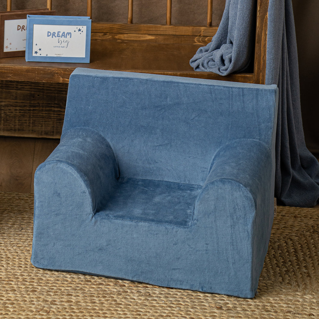 Fotoliu pentru Copii Albastru TWINDECO Blue Velvet