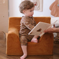 Fotoliu pentru Copii Galben Muștar, Catifea, TWINDECO Mustard Velvet